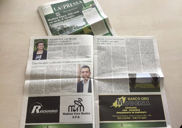 Speciale La Pressa, ecco il numero dedicato a Vaciglio