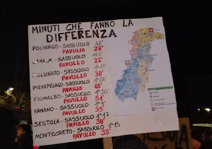 Pavullo, la marcia dei mille per riaprire il Punto nascite