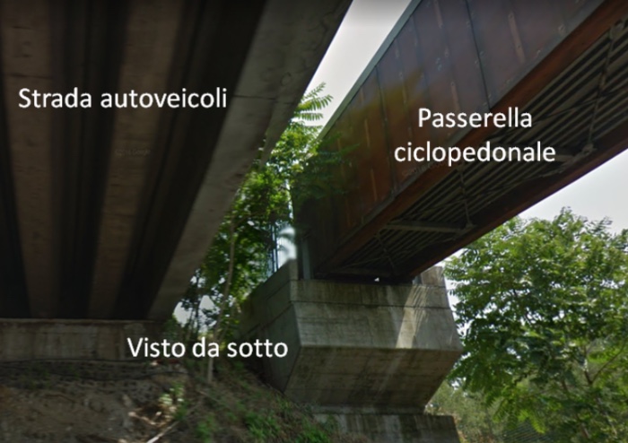Ciclabile sul cavalcavia Mazzoni, si può fare