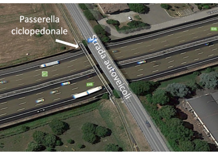Ciclabile sul cavalcavia Mazzoni, si può fare