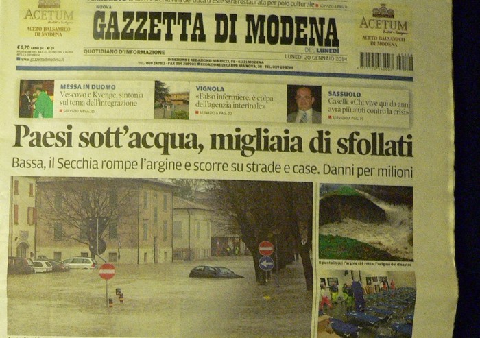 Quattro anni fa l'alluvione di Bastiglia e Bomporto