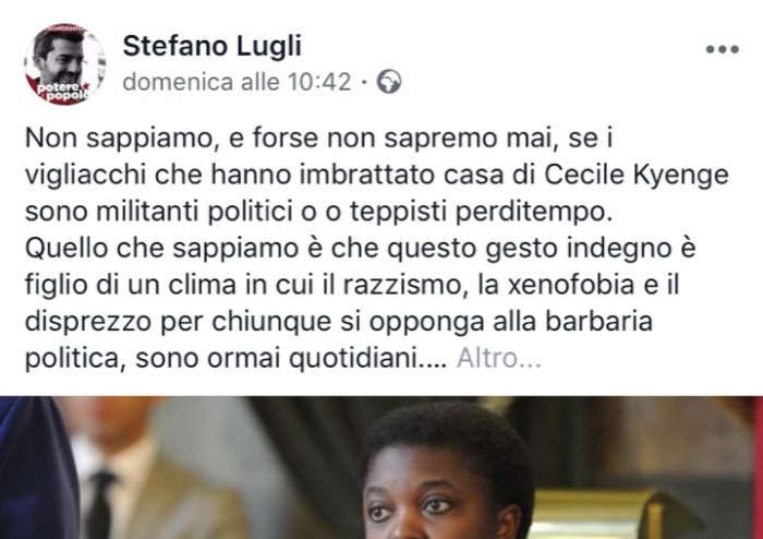 La Kyenge, gli escrementi del cane e il Pd che gridava all'attentato