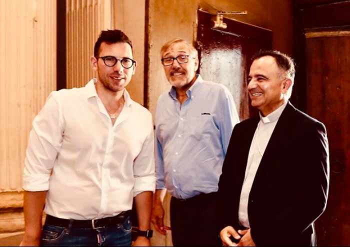 Cantiere chiesa del Voto, il sopralluogo di sindaco e vescovo