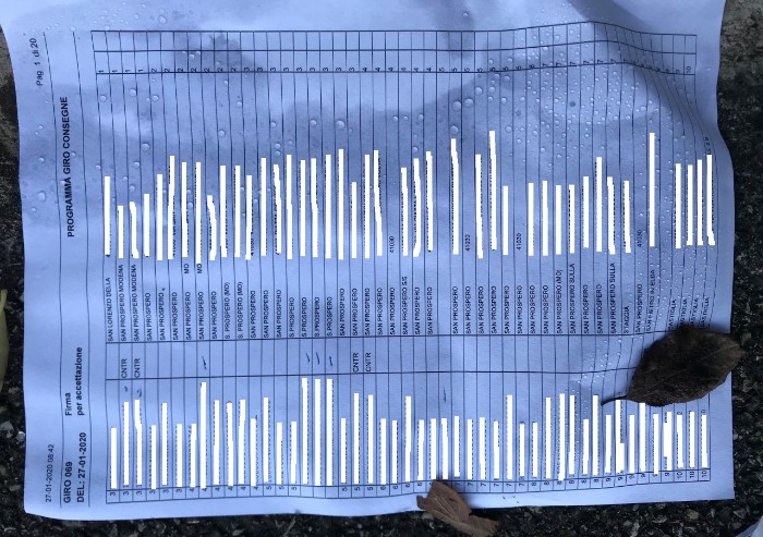 Via Raimondo dalla Costa invasa da documenti di consegna e immondizia