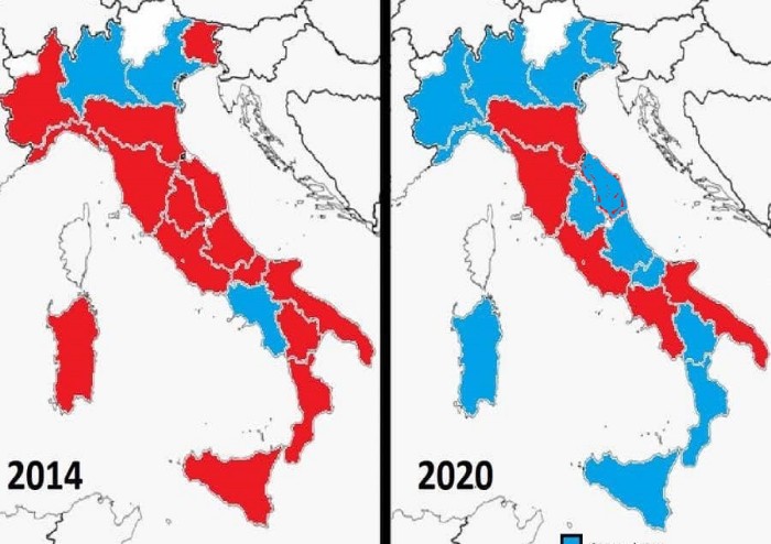 Voto Regioni, finisce 3-3