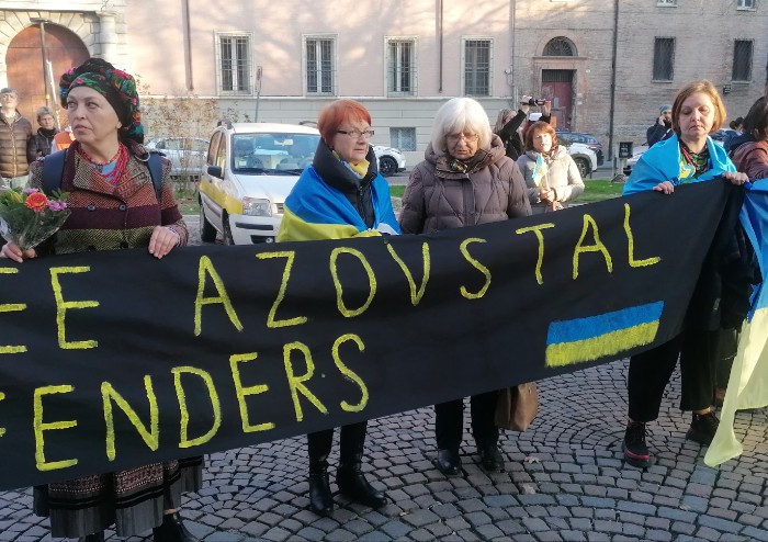 Comunità Ucraina in piazza: 'Grazie Italia'